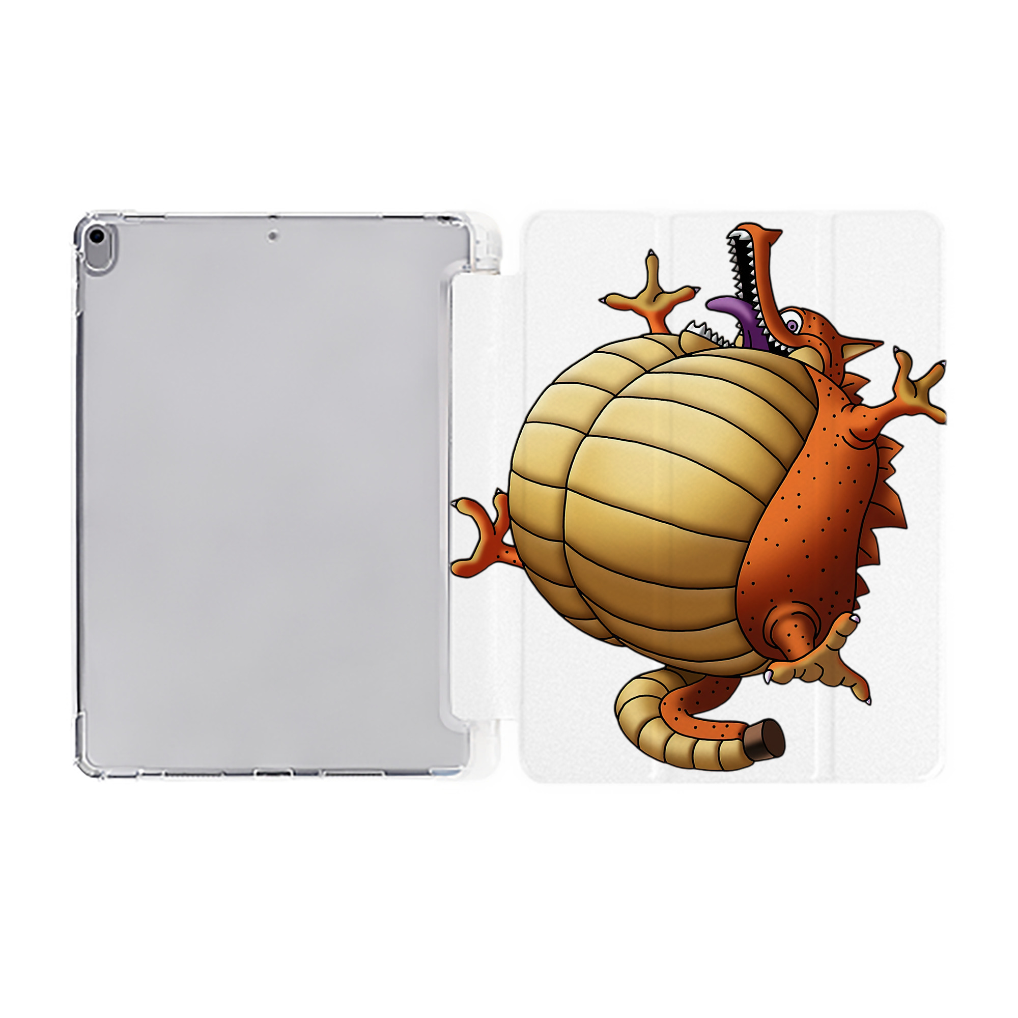 （画像用） ドラゴンクエスト Doragon Kuesuto Dragon Quest IPad ケース ペン収納付き 三つ折りスタンド PUレザー×シリコン 対応機種9.5/10.5/10.9インチ